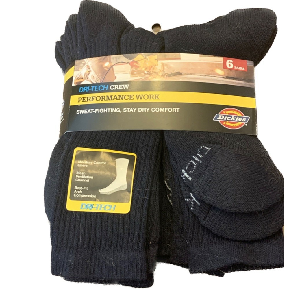 Dickies Dri-Tech Crew Socks - Navy